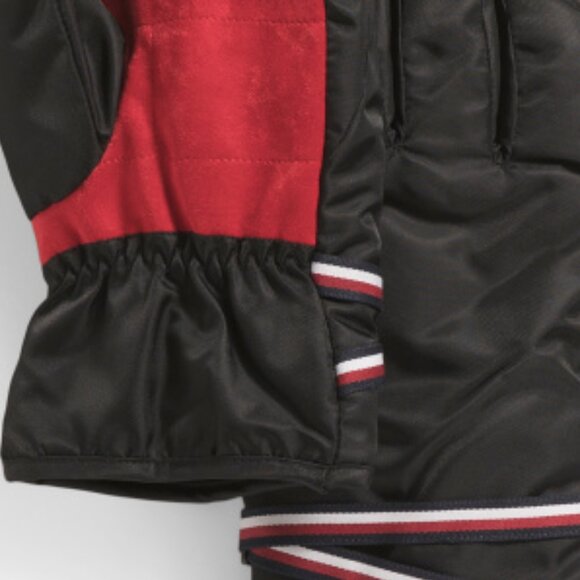 NEW TOMMY HILFIGER Global Stripe Strapping Gloves red/black for men 168tn - Picture 5 of 6
